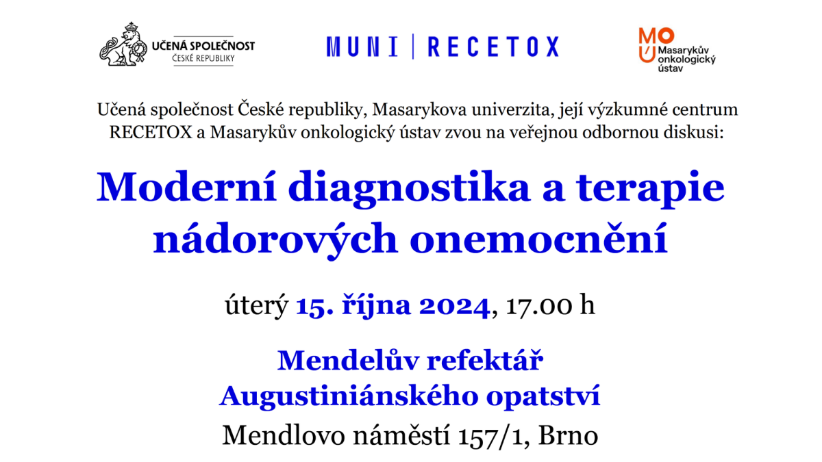 Pozvánka na setkání Učené společnosti – Moderní diagnostika a terapie nádorových onemocnění